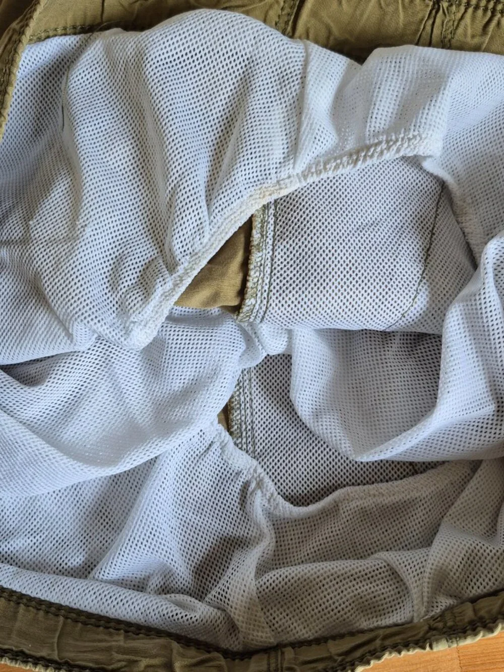 Timberland Swim Trunks Men's Khaki Belted Adjustable Waist Cargo Shorts Size L